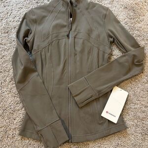 lululemon athletica Gray Utility Jacket with Full Zip and Slim Fit